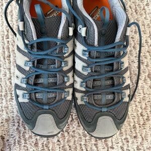 Merrell Gray and Teal Athletic Shoes